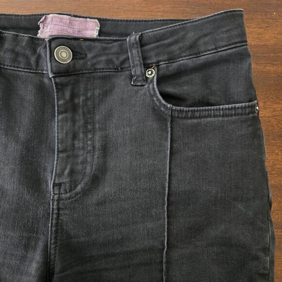 Free People Women's Seamed Leg Skinny Jean Black Wash Size 29 - Picture 4 of 12